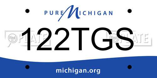 122TGS Michigan License Plate