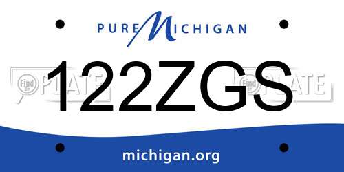 122ZGS Michigan License Plate