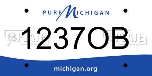 1237OB Michigan License Plate