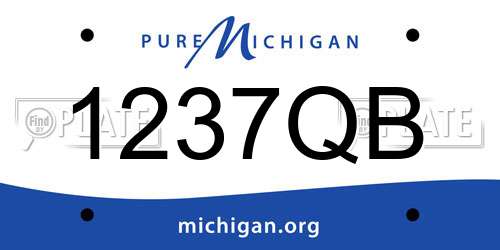 1237QB Michigan License Plate