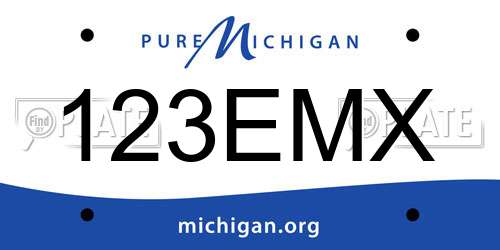 123EMX Michigan License Plate