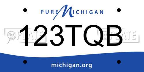 123TQB Michigan License Plate