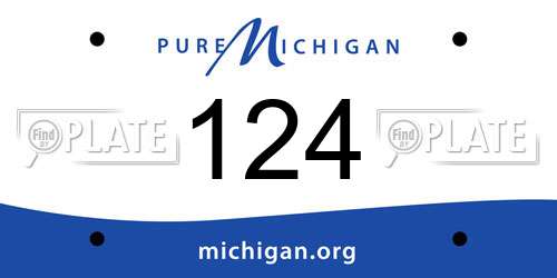 124 Michigan License Plate