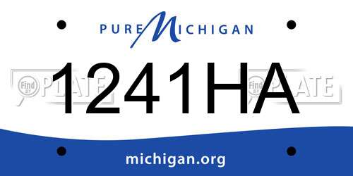 1241HA Michigan License Plate