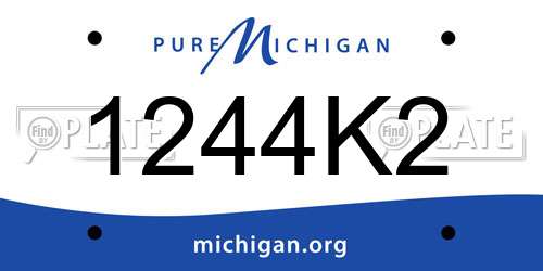 1244K2 Michigan License Plate