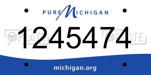 1245474 Michigan License Plate