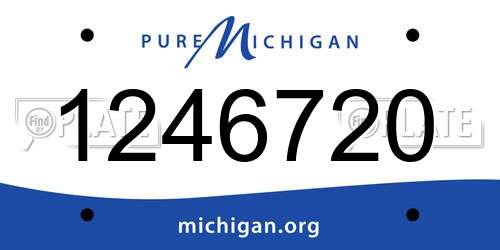 1246720 Michigan License Plate
