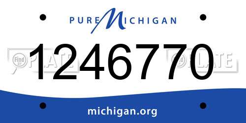 1246770 Michigan License Plate