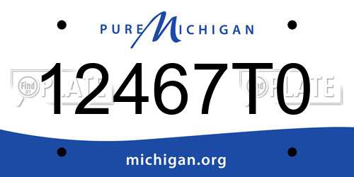 12467T0 Michigan License Plate
