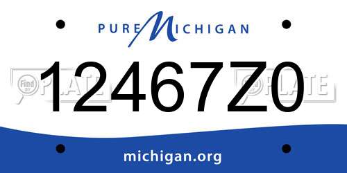 12467Z0 Michigan License Plate