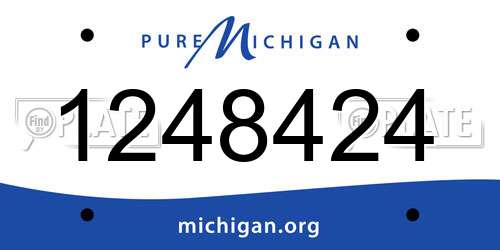 1248424 Michigan License Plate