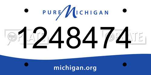 1248474 Michigan License Plate
