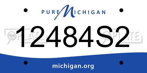 12484S2 Michigan License Plate