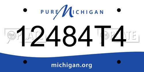 12484T4 Michigan License Plate