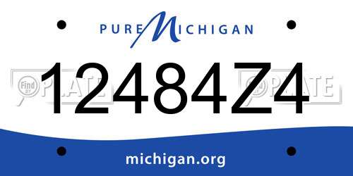 12484Z4 Michigan License Plate