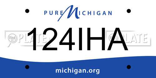 124IHA Michigan License Plate