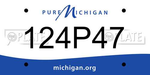 124P47 Michigan License Plate