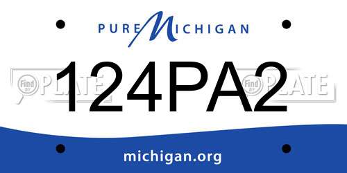 124PA2 Michigan License Plate