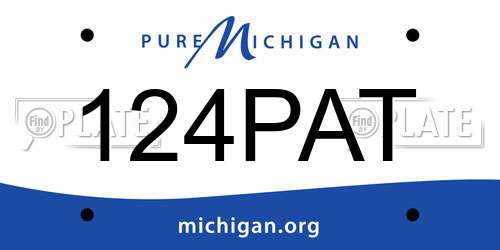 124PAT Michigan License Plate