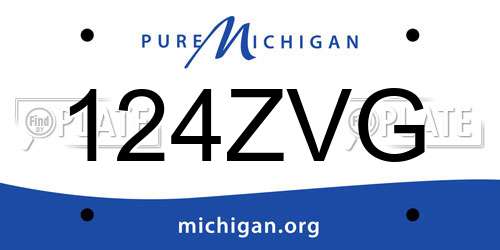 124ZVG Michigan License Plate