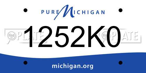 1252K0 Michigan License Plate