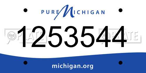1253544 Michigan License Plate