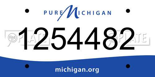 1254482 Michigan License Plate