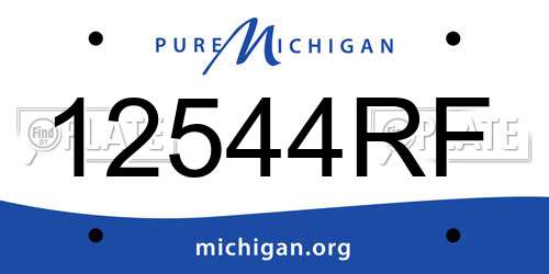 12544RF Michigan License Plate