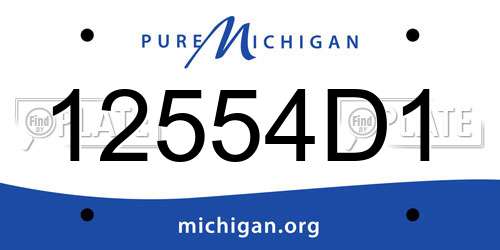 12554D1 Michigan License Plate