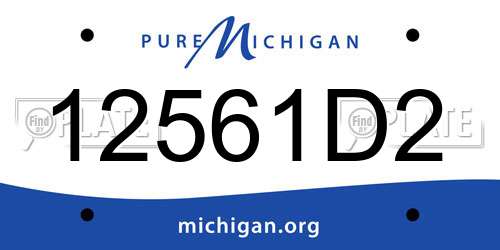 12561D2 Michigan License Plate