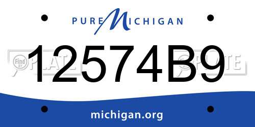12574B9 Michigan License Plate