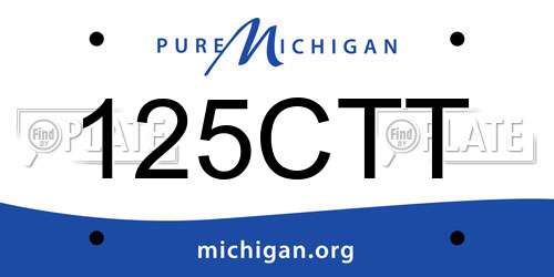 125CTT Michigan License Plate