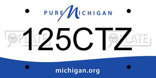 125CTZ Michigan License Plate
