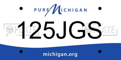 125JGS Michigan License Plate