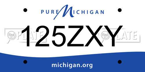 125ZXY Michigan License Plate