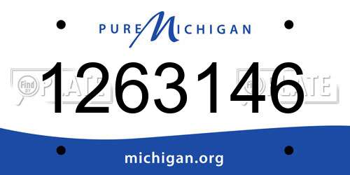 1263146 Michigan License Plate