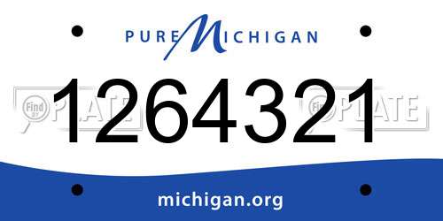 1264321 Michigan License Plate