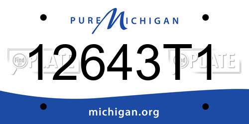 12643T1 Michigan License Plate