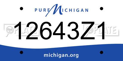 12643Z1 Michigan License Plate