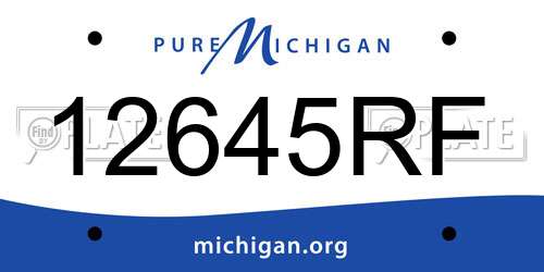 12645RF Michigan License Plate