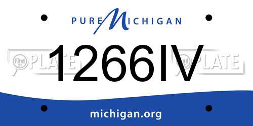 1266IV Michigan License Plate