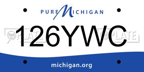 126YWC Michigan License Plate