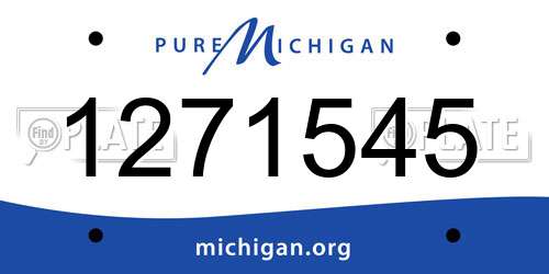 1271545 Michigan License Plate