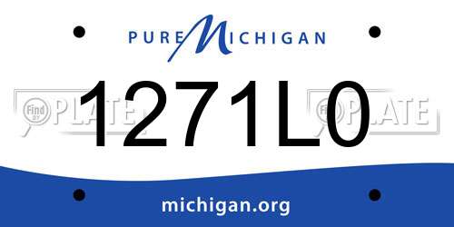 1271L0 Michigan License Plate