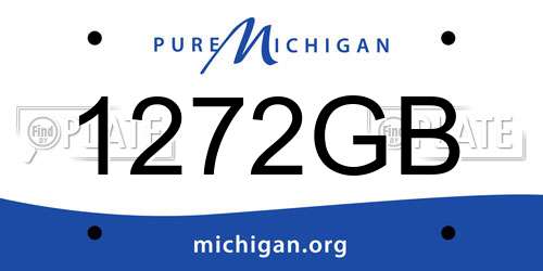 1272GB Michigan License Plate