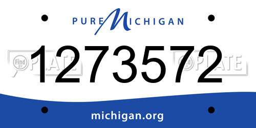 1273572 Michigan License Plate
