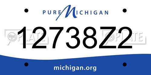 12738Z2 Michigan License Plate