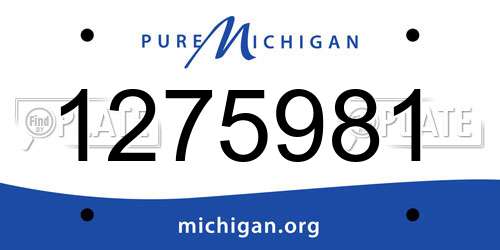 1275981 Michigan License Plate