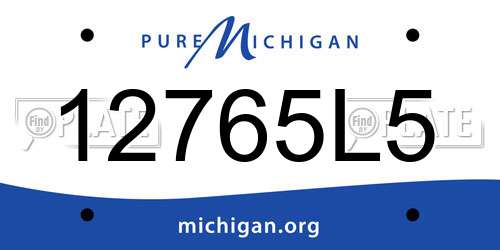 12765L5 Michigan License Plate