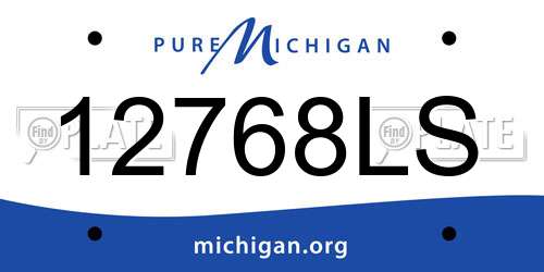 12768LS Michigan License Plate